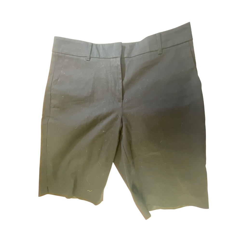 Ann Taylor Black Cotton Blend Bermuda Shorts Womens 6 Tailored Career Summer